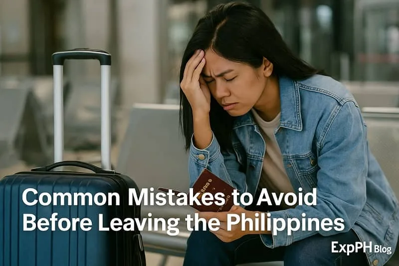 Common Mistakes to Avoid Before Leaving the Philippines