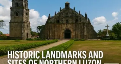 Realistic view of Paoay Church and surrounding grounds representing historic landmarks of Northern Luzon