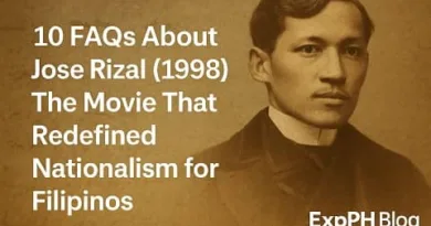 Realistic image inspired by the Jose Rizal 1998 movie showing a historical portrait with ExpPH Blog logo