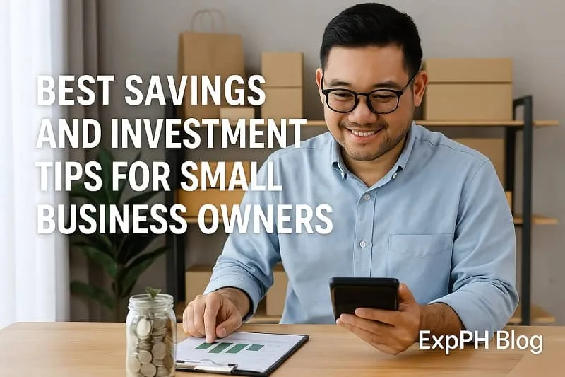 A small business owner reviewing financial charts with a calculator and smartphone on a desk, showing savings and investment planning.