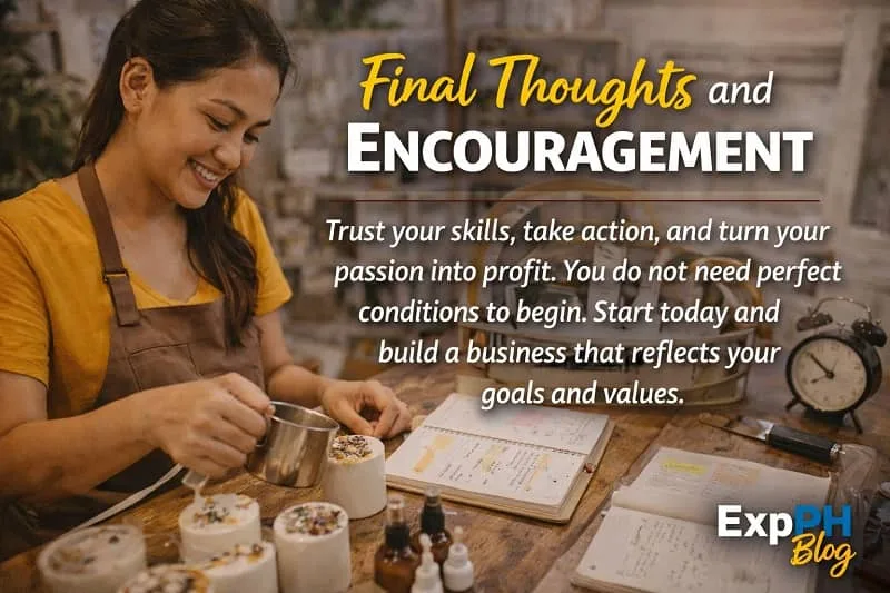 Filipino small business owner working at home with motivation and positive mindset