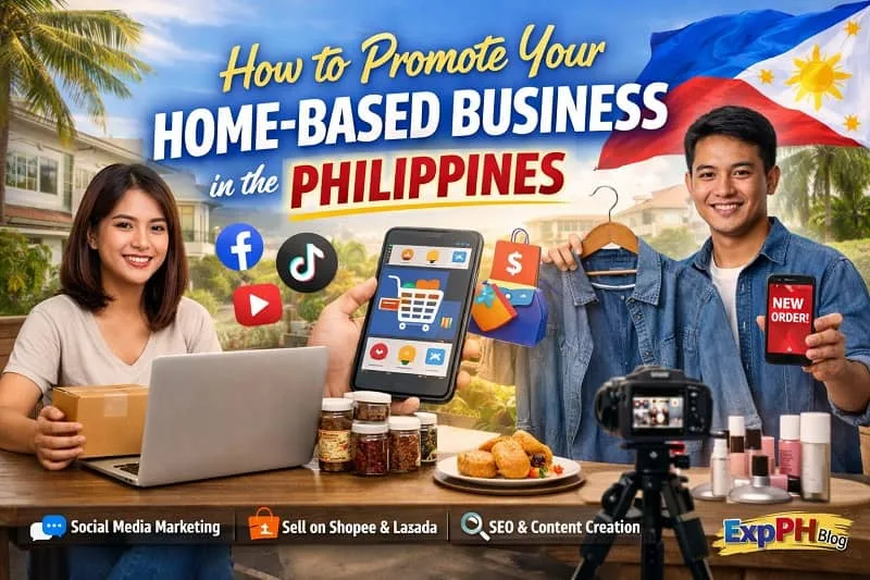 Filipino home-based entrepreneurs using social media, online selling, and content creation to promote their business in the Philippines
