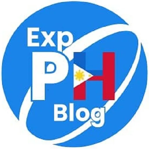 ExpPH Blog official logo featuring the PH letters with Philippine colors and a circular blue background.