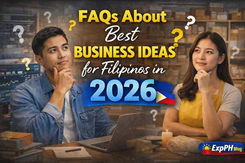 Filipino entrepreneurs discussing business questions representing FAQs about best business ideas for Filipinos in 2026