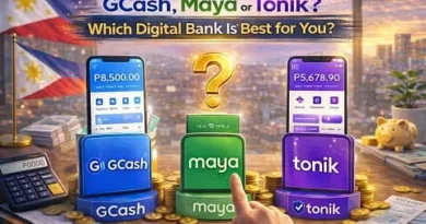 Visual comparison of GCash, Maya, and Tonik digital banking apps displayed on smartphones to help Filipinos choose the best digital bank.