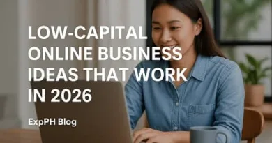 Woman working on a laptop at home representing low capital online business ideas that work in 2026