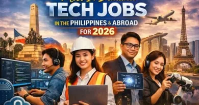 Filipino tech professionals representing in demand tech jobs in the Philippines and abroad for 2026 with ExpPH Blog logo