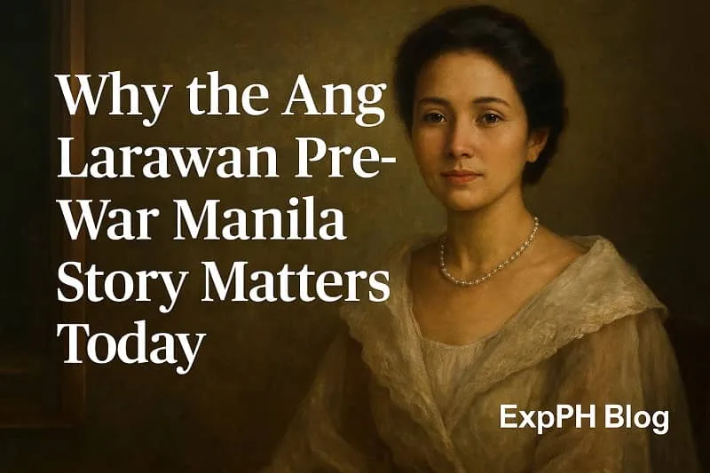 Portrait of a Filipina in traditional Pre War Manila clothing symbolizing the lasting importance of the Ang Larawan story for ExpPH Blog