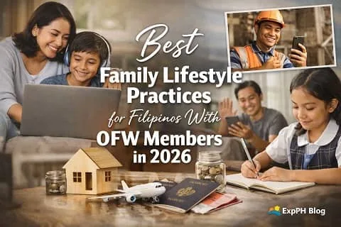 Best Family Lifestyle Practices for OFW Families in 2026 showing a Filipino family staying connected with an OFW parent through video call at home
