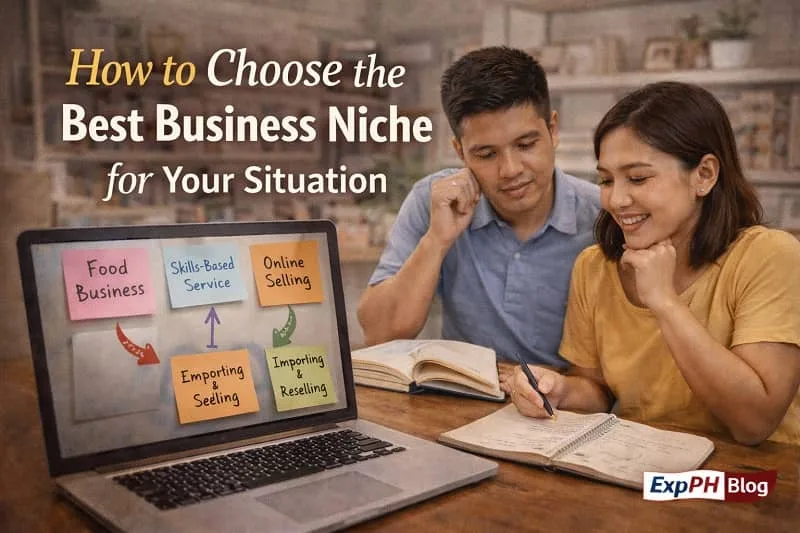 Filipino returning OFWs reviewing business options and planning their next steps at home while choosing the best business niche in the Philippines