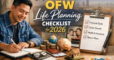Filipino OFW planning life goals with checklist, savings, passport, and family photo for OFW Life Planning Checklist for 2026