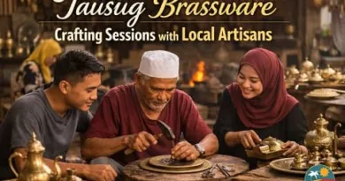 Tausug artisans crafting traditional brassware during a hands-on cultural session in Sulu, showcasing Filipino heritage, skill, and community craftsmanship.