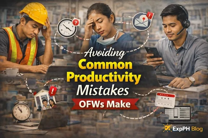 Filipino OFWs facing common productivity mistakes while working long hours abroad