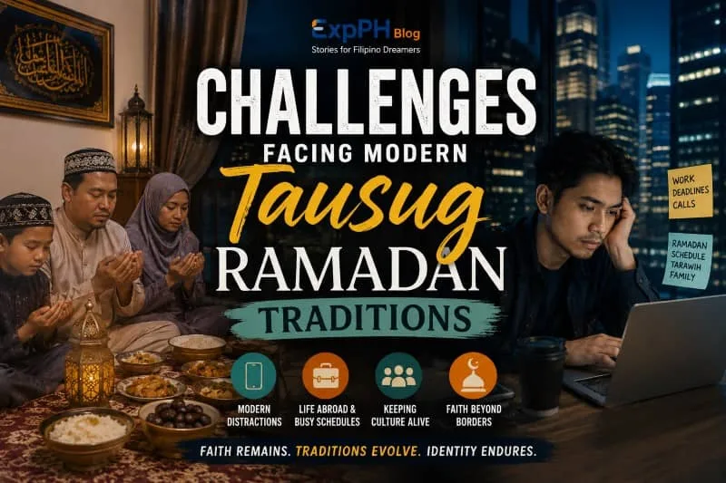 Filipino Tausug Muslim family during Ramadan balancing traditional practices with modern city life in the Philippines