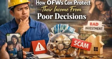 Filipino OFW thinking about protecting income from poor financial decisions, scams, and bad investments while supporting family abroad