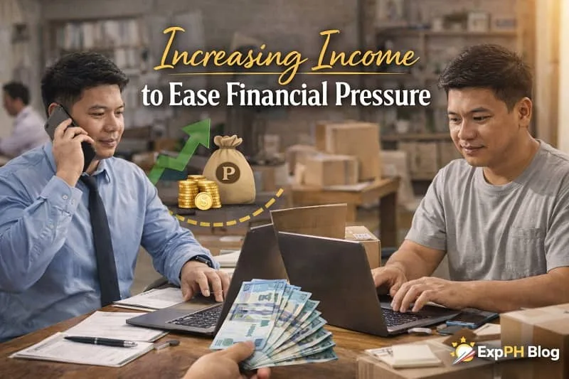Filipino increasing income through work and side business to ease financial pressure and support family while building personal savings