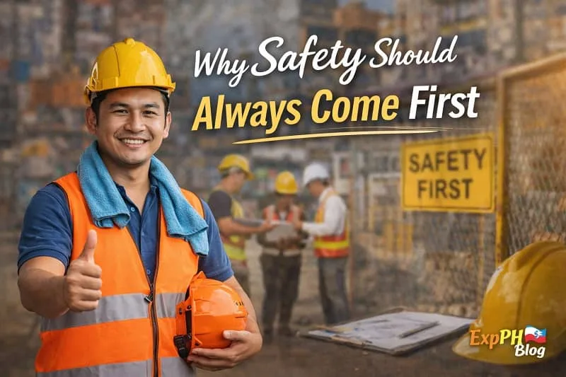 Filipino OFW planning finances carefully on a laptop, highlighting why safety should always come first when building income abroad