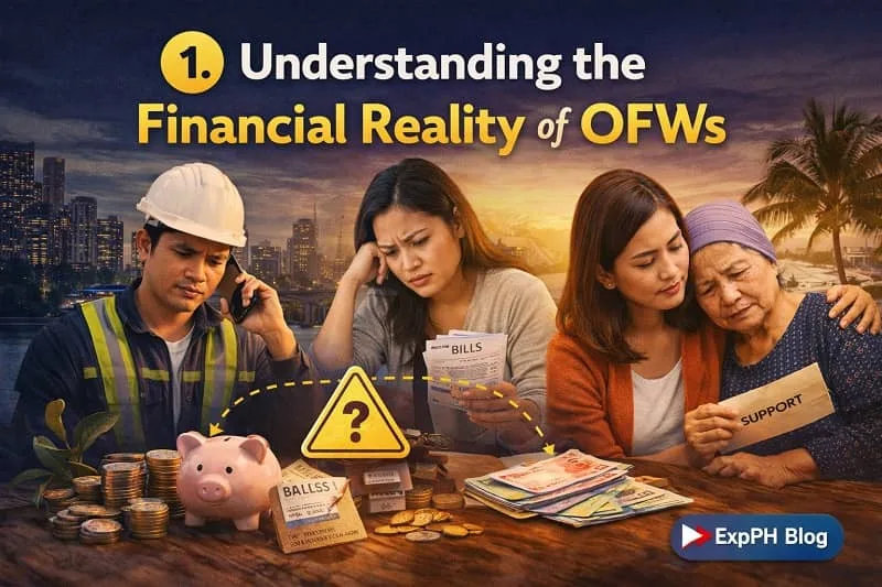 Filipino OFWs facing financial challenges managing bills savings and family support responsibilities